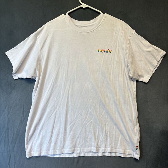 Levi's Shirt Mens Large Pride Rainbow Pronouns LGBT Equality Double Sided Ally - Picture 2 of 8